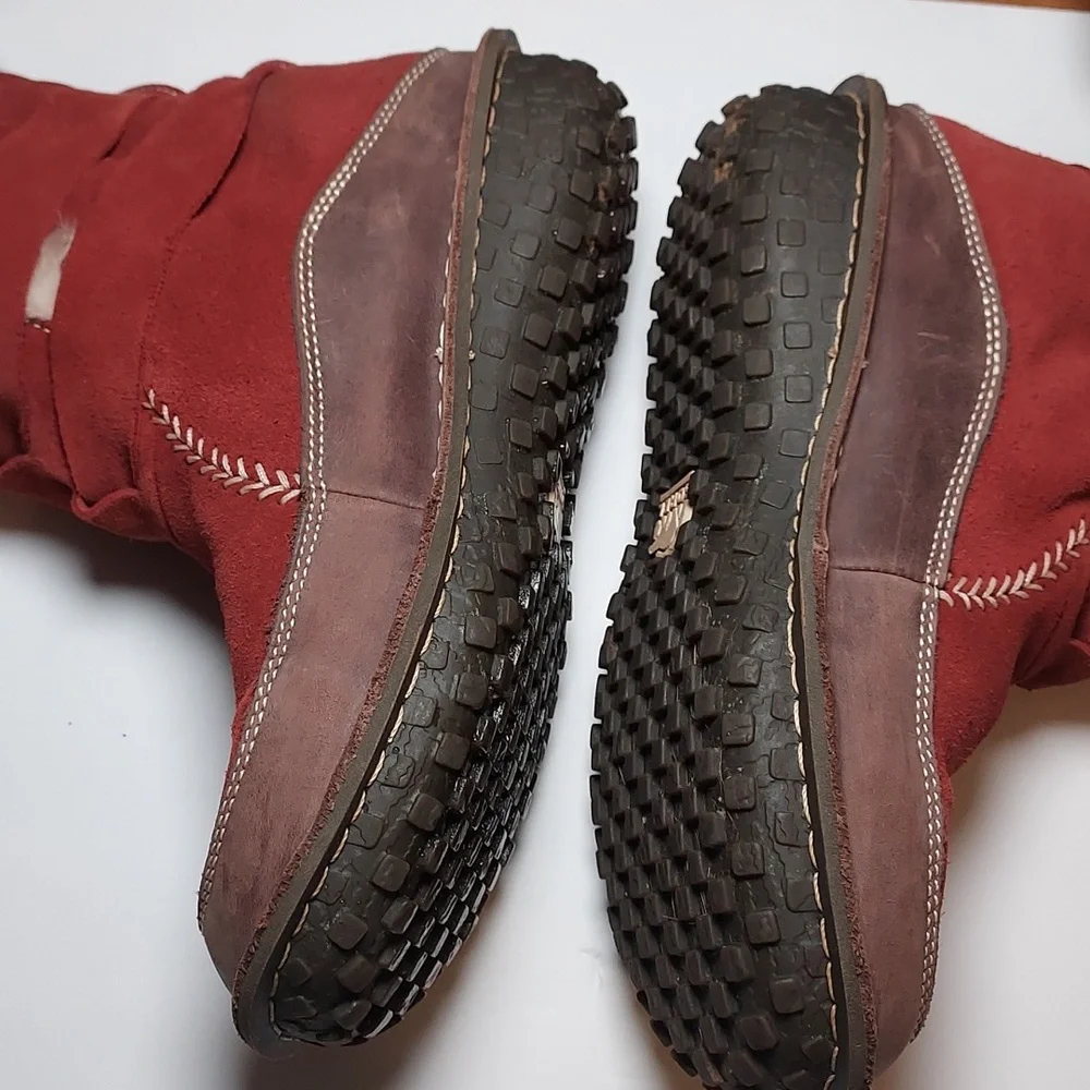SOREL Waterproof Winter Boots Rust Suede Size 7 Thinsulate Fur Snow Boots